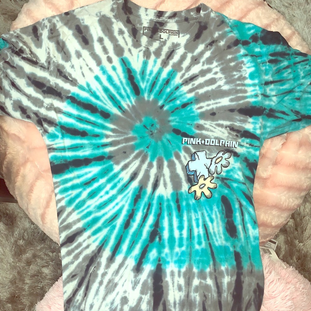 🚹Lg Pink Dolphin TieDye Shortsleeve T, Flawless🔥